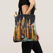 Tote Bag Imaginaire Château Cute De Crayons (De près)