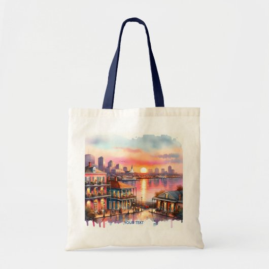 Tote Bag Imaginaire Coucher de soleil mignon Nouvelle-Orléa (Devant)
