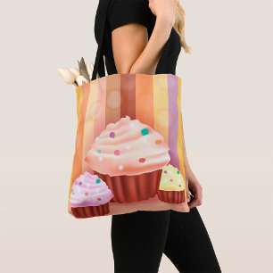 Tote Bag Imaginaire Cupcake Douceurs colorées