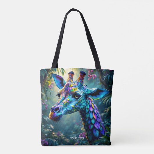 Tote Bag Imaginaire Cute Chameleon Comme Giraffe (Dos)