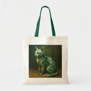 Tote Bag Imaginaire Cute Chat Argent Origami
