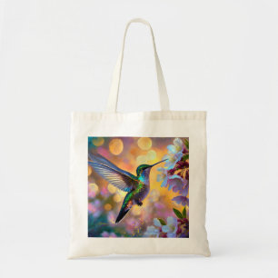 Tote Bag Imaginaire de cerisier en fleurs Hummingbird