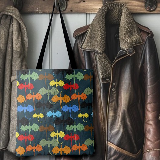 Tote Bag Imaginaire de vol de l'aile Dragon Blue