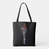 Tote Bag Imaginaire d'épée de dragon rouge (Dos)