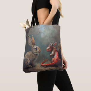 Tote Bag Imaginaire Dragon et Lapin