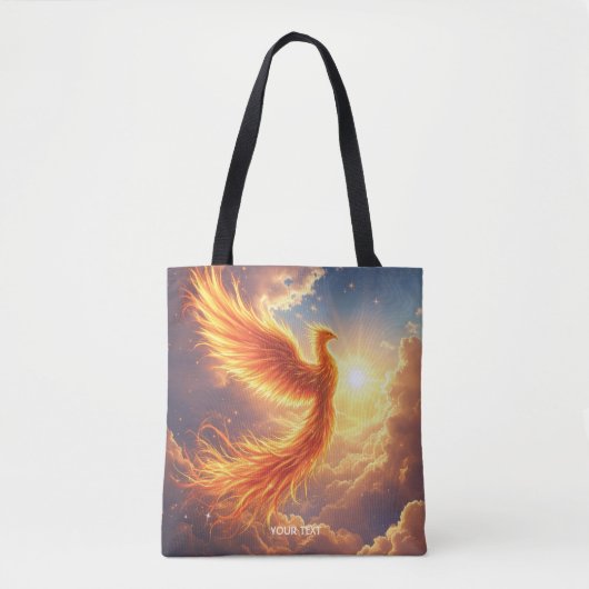 Tote Bag Imaginaire Flamme mignonne Phoenix augmente (Devant)