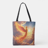 Tote Bag Imaginaire Flamme mignonne Phoenix augmente (Dos)