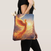 Tote Bag Imaginaire Flamme mignonne Phoenix augmente (De près)