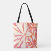 Tote Bag Imaginaire Floral - rose, orange et crème (Dos)