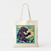 Tote Bag Imaginaire Kaiju Anime - Woodcut 4 (Dos)