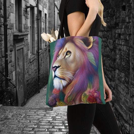 Tote Bag Imaginaire Lion Leo Spirit Guide Mystical Whimsica