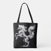 Tote Bag Imaginaire mignon blanc Fumée Fox (Dos)