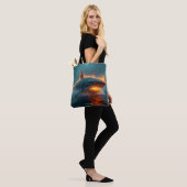 Tote Bag Imaginaire mignon feu requin mer (Sur le modèle)