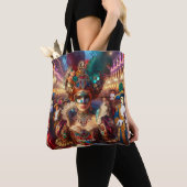 Tote Bag Imaginaire Mignonne Lady Mask Venice (De près)