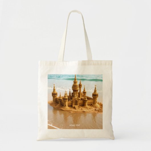 Tote Bag Imaginaire plage de sable fin Castle (Devant)