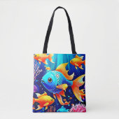 Tote Bag Imaginaire Poisson Conception de nage (Devant)