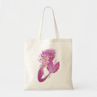 Tote Bag Imaginaire rose Fourre-tout de sirène de ruban