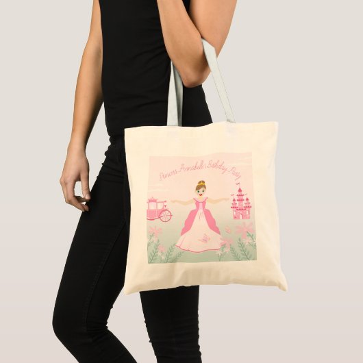 Tote Bag Imaginaire rose princesse fête d'anniversaire (Devant (produit))