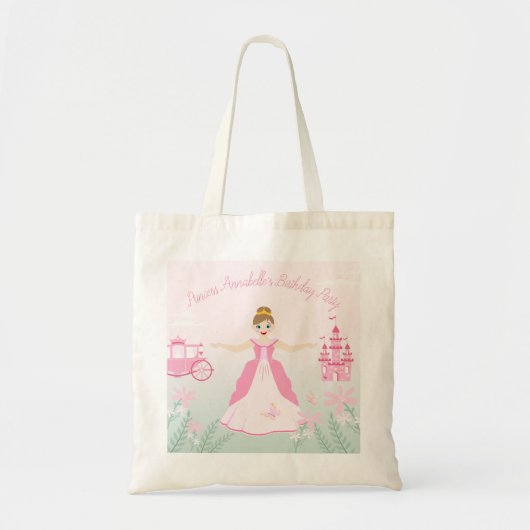 Tote Bag Imaginaire rose princesse fête d'anniversaire (Devant)