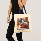Tote Bag Imaginaire Vivid Sleeping Fox lièvre (Devant (produit))