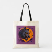 Tote Bag Imaginaire Werewolf Moon Halloween (Dos)