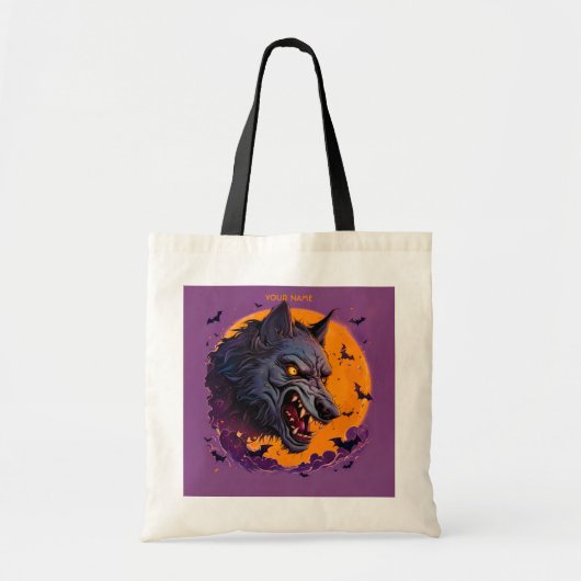 Tote Bag Imaginaire Werewolf Moon Halloween (Devant)