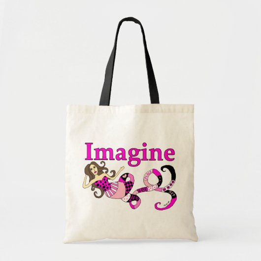 Tote Bag Imaginez l'édition rose de sirène (Devant)