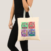 Tote Bag Imaginez, rêvez, paix, et aimez la conception (Devant (produit))