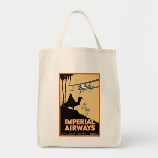 Tote Bag Imperial Airways ~ Angleterre - Égypte - Inde (Devant)