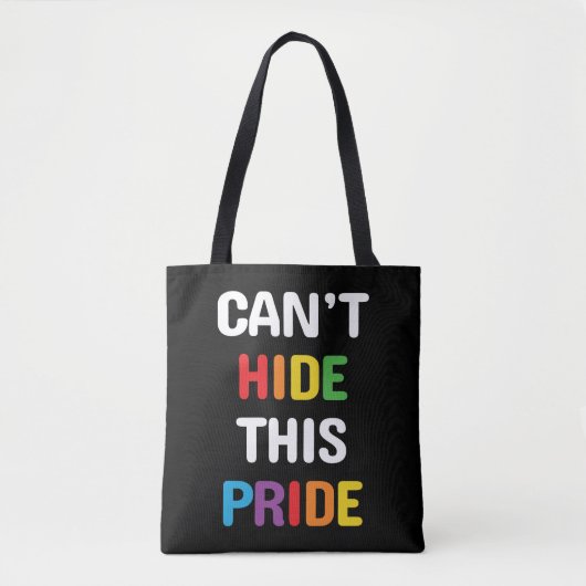 Tote Bag Impossible de cacher cette fierté LGBT (Devant)