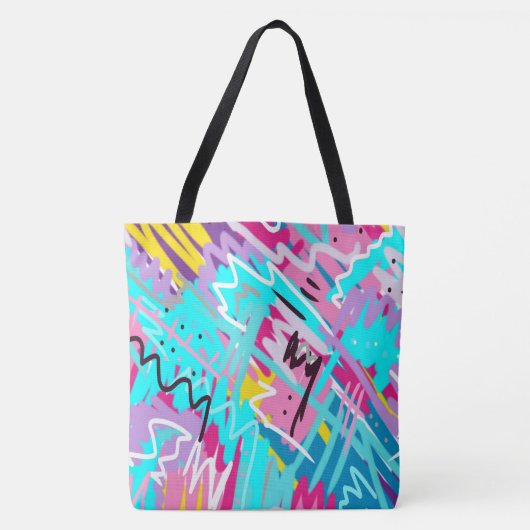 Tote Bag Impression Abstraite expressive en gras (Devant)