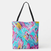 Tote Bag Impression Abstraite expressive en gras (Dos)