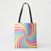 Tote Bag Impression arc-en-ciel élégante (Devant)