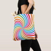 Tote Bag Impression arc-en-ciel élégante (De près)