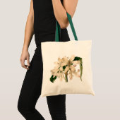 Tote Bag Impression botanique blanche Amaryllis (Devant (produit))