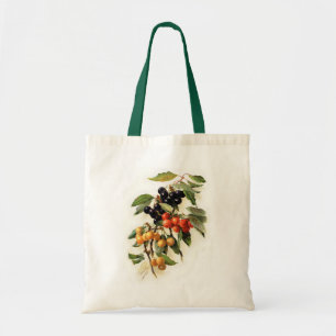 Tote Bag Impression botanique de cerises