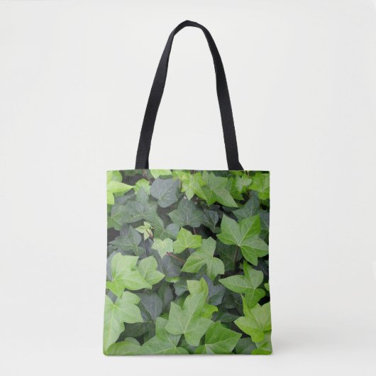 Tote Bag Impression botanique verte Ivy (Devant)