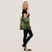 Tote Bag Impression camouflage classique, tons terreux vert (Sur le modèle)