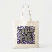 Tote Bag Impression dalmate violet et blanche (Devant)