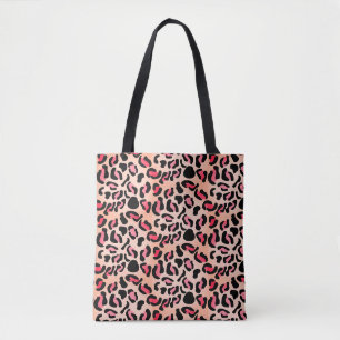 Tote Bag Impression d'animal à motif léopard moderne