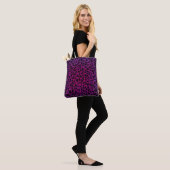 Tote Bag Impression d'animal léopard Rose Violet Ombre de s (Sur le modèle)