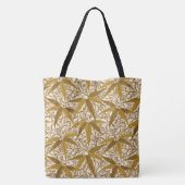 Tote Bag Impression de bambou William Morris, or et crème (Dos)