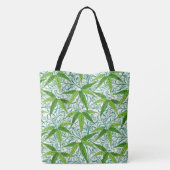 Tote Bag Impression de bambou William Morris, vert et blanc (Dos)