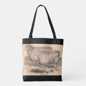 Tote Bag Impression de brebis Cotswold du 19e siècle (Dos)