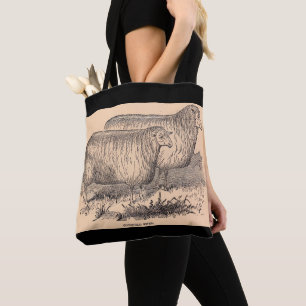 Tote Bag Impression de brebis Cotswold du 19e siècle