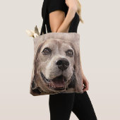Tote Bag Impression de chien Abstrait (De près)