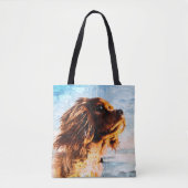 Tote Bag Impression de chien Abstrait (Devant)