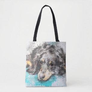 Tote Bag Impression de chien Abstrait