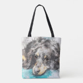 Tote Bag Impression de chien Abstrait (Dos)
