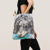 Tote Bag Impression de chien Abstrait (De près)